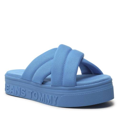 Slapi Tommy Jeans Fltrm Sandal EN0EN02116 Deep Sky Blue C2P